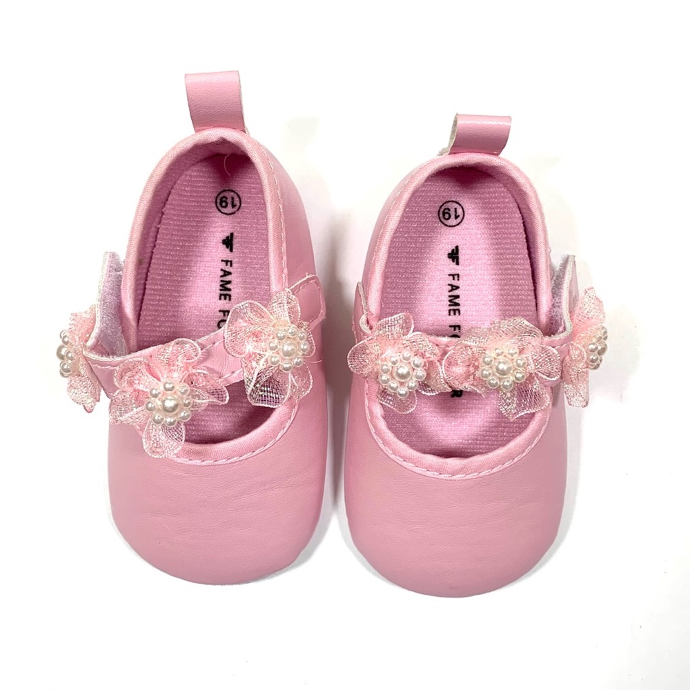 Fame Forever Infant Pink Ballet Shoes